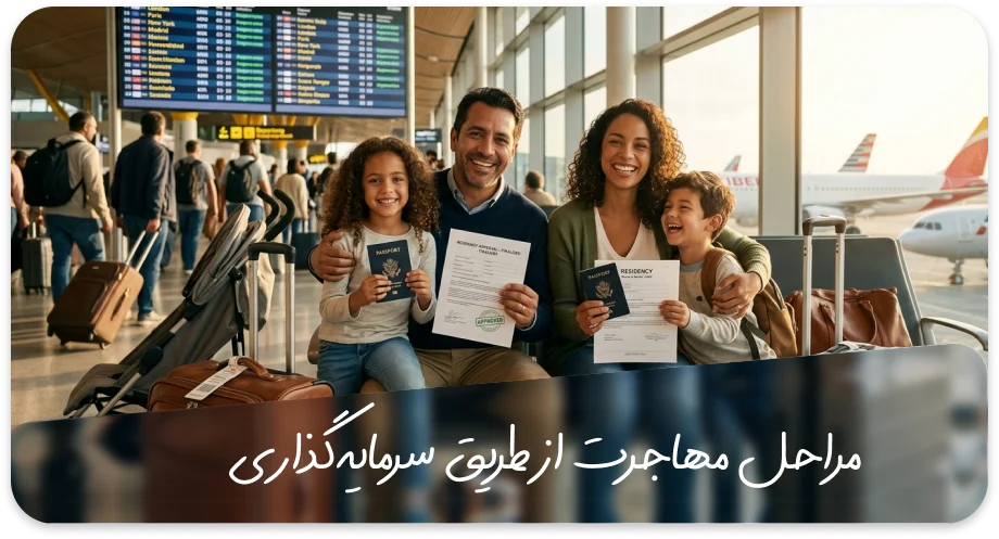 مراحل مهاجرت از طریق سرمایه‌گذاری